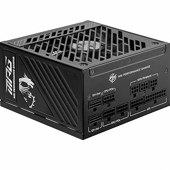 MSI A1000GS PCIE5 1000W 電源ユニット Amazon.com: MSI MPG A1000GS PCIE5 Power Supply, 1000W, 80